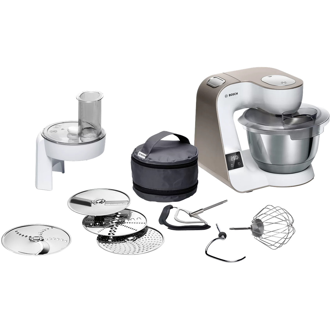 Robot de cocina Bosch MUM5 1000 W Blanco, champagne 2