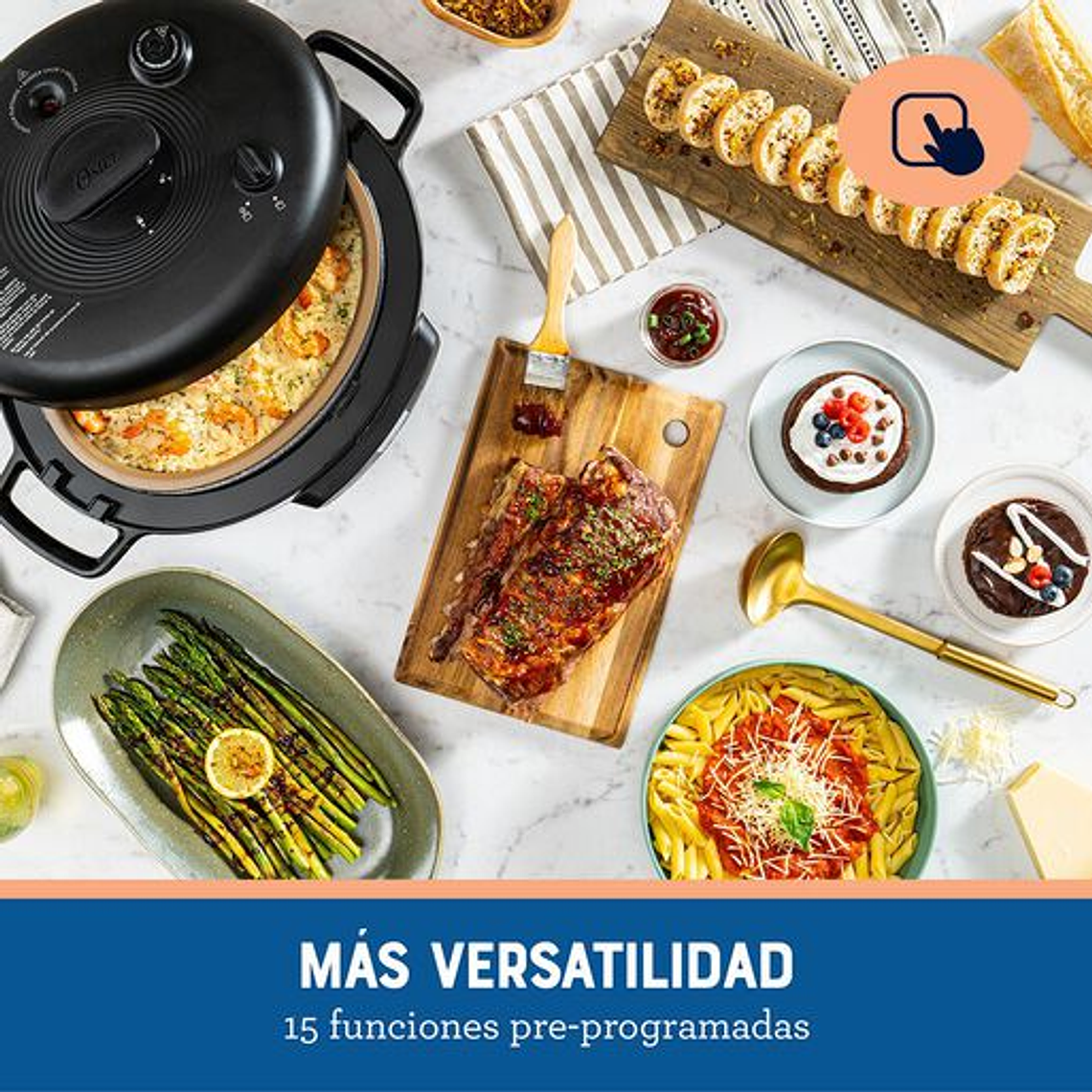 MULTI-OLLA RÁPIDA OVALADA DE 5.7L CON 15 FUNCIONES OSTER CKSTPCECOV57 5