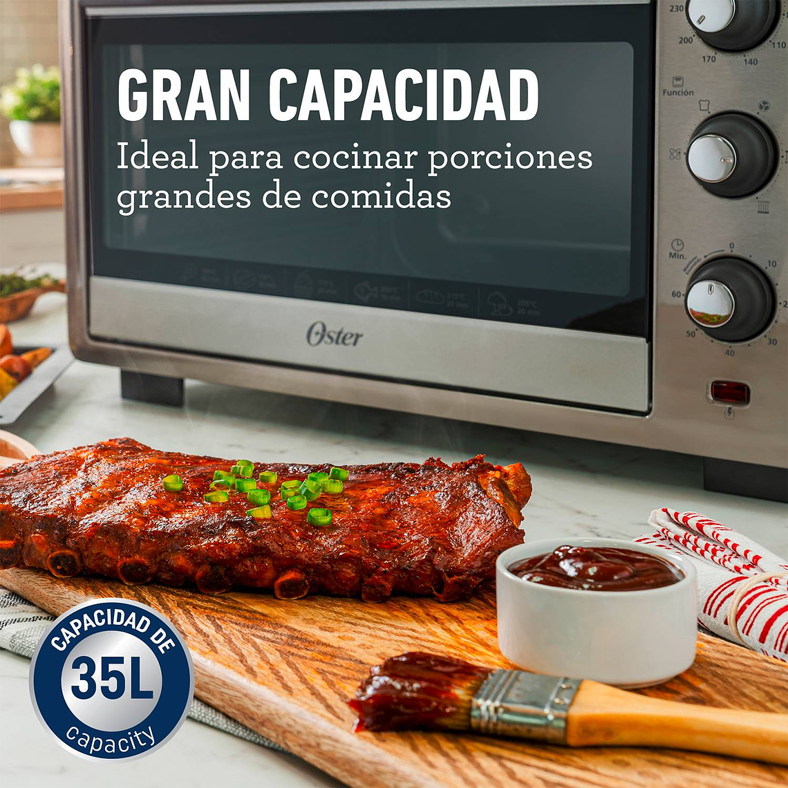HORNO CON FREIDORA DE AIRE OSTER DE 35L TSSTTVLS35 4
