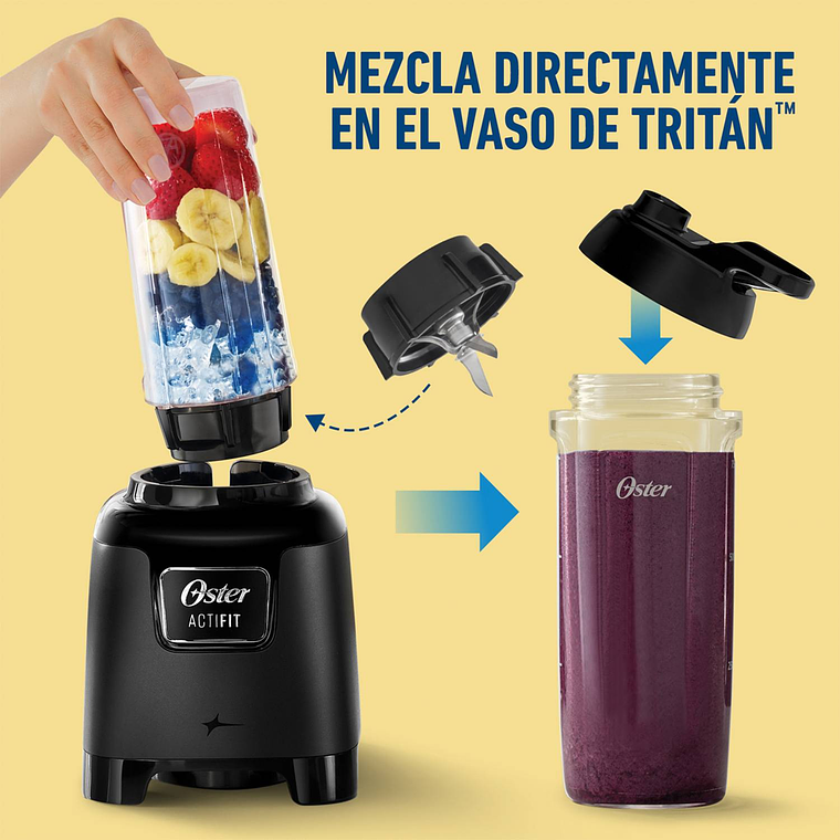 Sistema de nutrición Oster® ActiFit™ BLSTAFB con vaso portátil Tritan™ 3