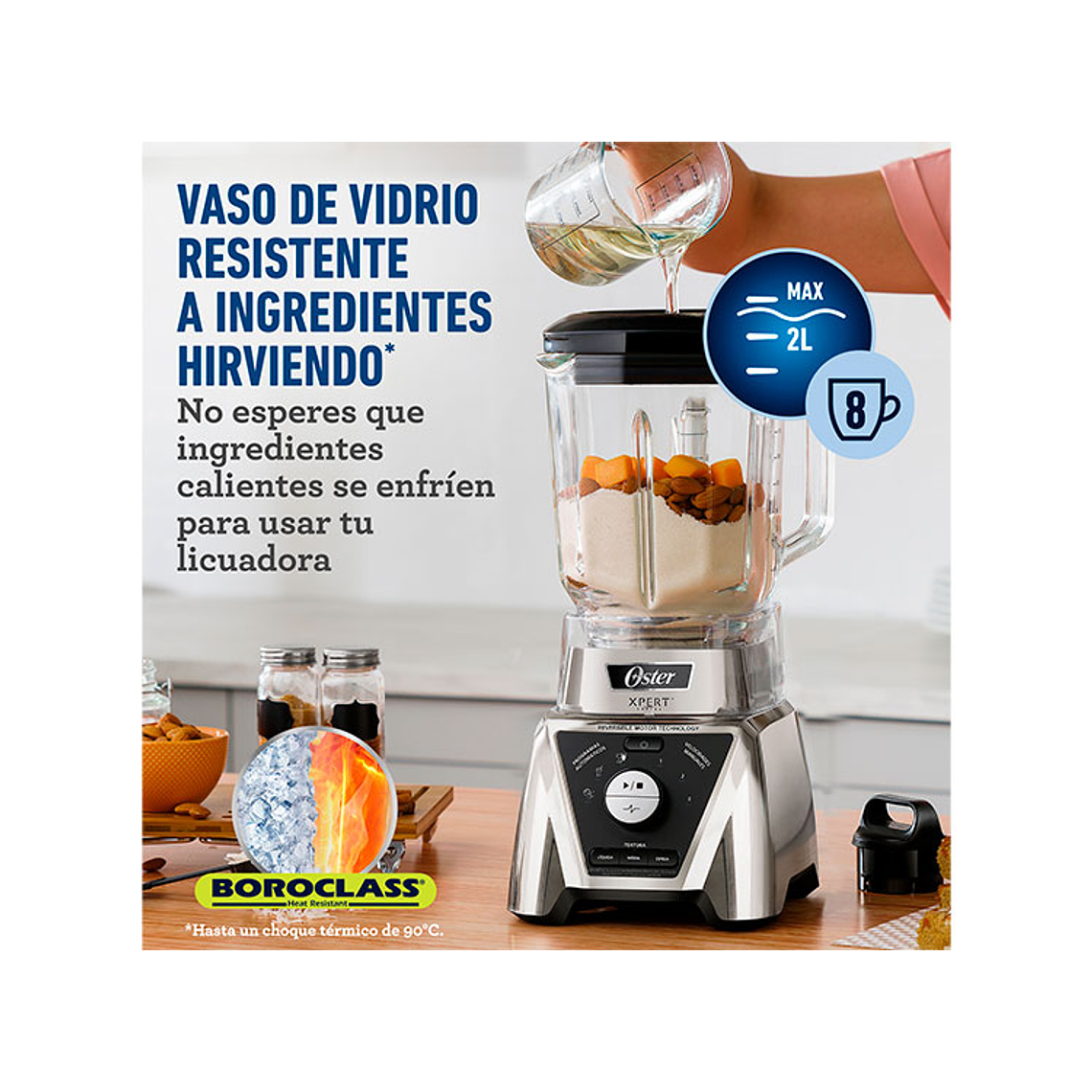 LICUADORA XPERT SERIES NIQUELADA CON CONTROL DE TEXTURA Y UN BLEND N GO BLST3BCPG 3