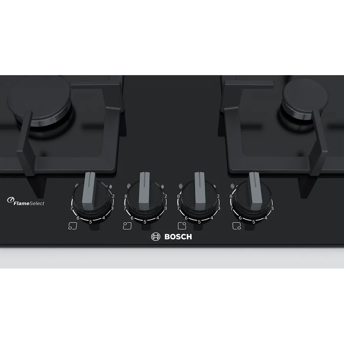 Serie | 6 Placa de Gas 60 cm Cristal Templado, Negro 3