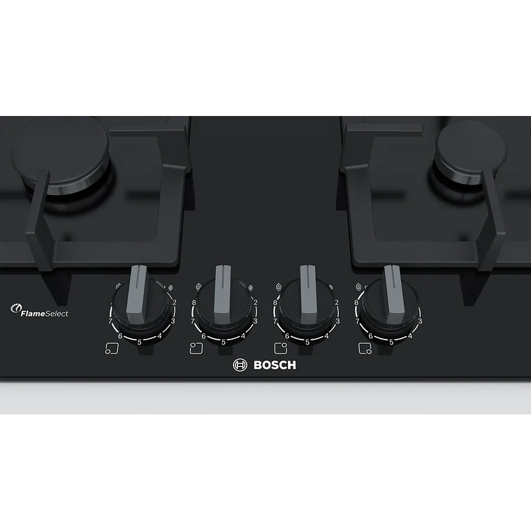 Serie | 6 Placa de Gas 60 cm Cristal Templado, Negro 3