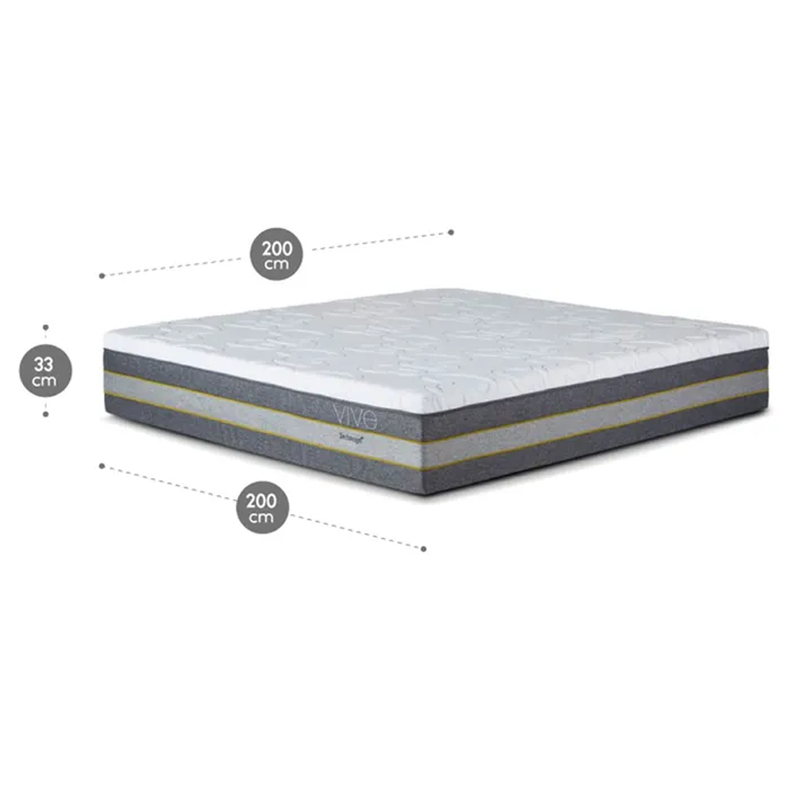 Colchón Technogel Vive Super King 200 x 200 cm 6