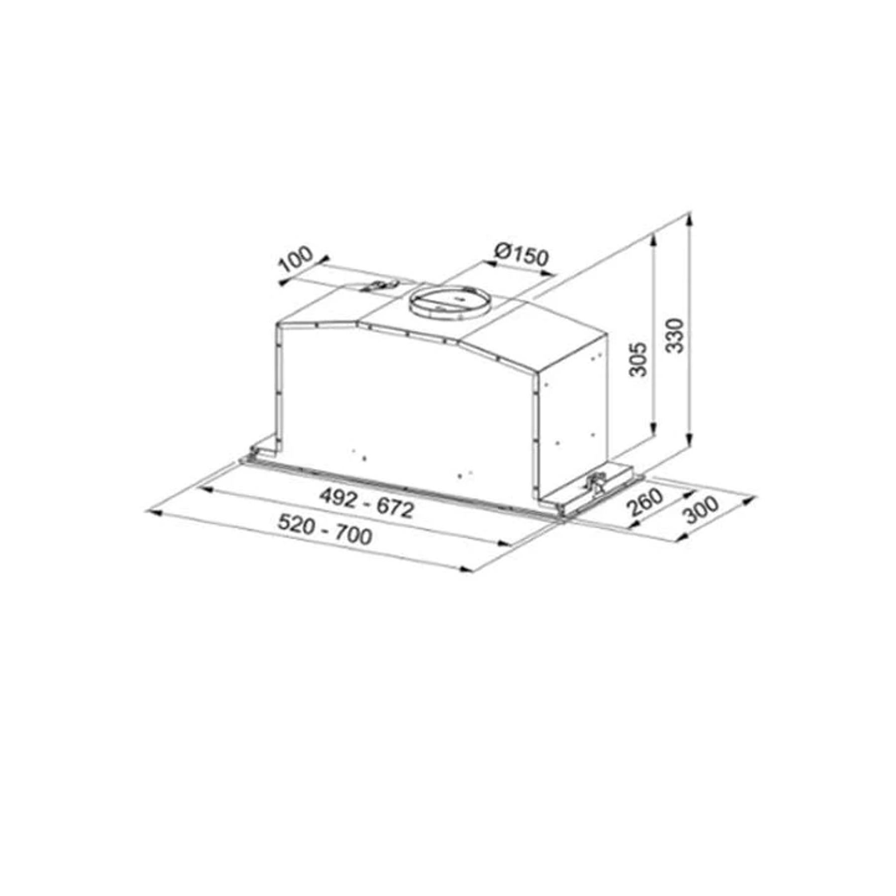 Campana Franke Integrada a Mueble Box Flush Premium FBFP XS A86