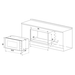 Horno Microondas UT MWO 25L Reflex 