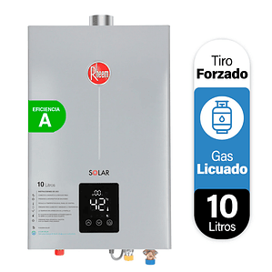 CALEFONT DIGITAL 10 LITROS GAS LICUADO TIRO FORZADO RHEEM