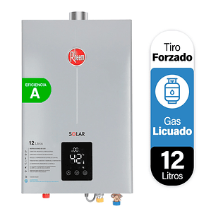 CALEFONT DIGITAL 12 LITROS GAS LICUADO TIRO FORZADO RHEEM
