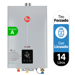 CALEFONT DIGITAL 14 LITROS GAS LICUADO TIRO FORZADO RHEEM