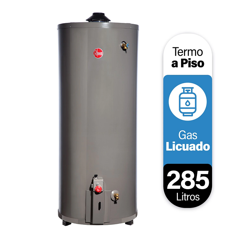 TERMO A GAS LICUADO 285 LITROS RHEEM 1