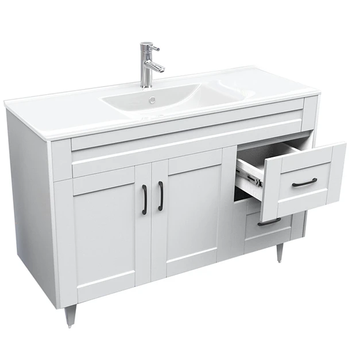 Kit Mueble Deluxe 120SK + Vanitorio Plano-120 Blanco / 120x80x47cm 4