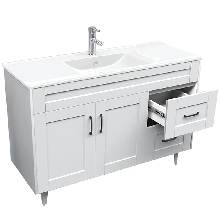 Kit Mueble Deluxe 120SK + Vanitorio Plano-120 Blanco / 120x80x47cm 4