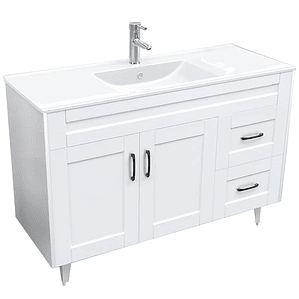 Kit Mueble Deluxe 120SK + Vanitorio Plano-120 Blanco / 120x80x47cm