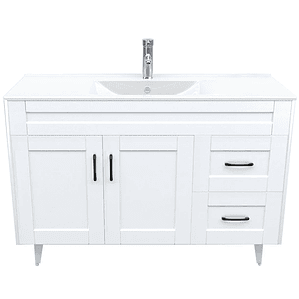 Kit Mueble Deluxe 120SK + Vanitorio Plano-120 Blanco / 120x80x47cm