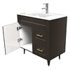 Kit Mueble Deluxe 80SK + Vanitorio Plano-80 Café Derecho / 80x80x47cm