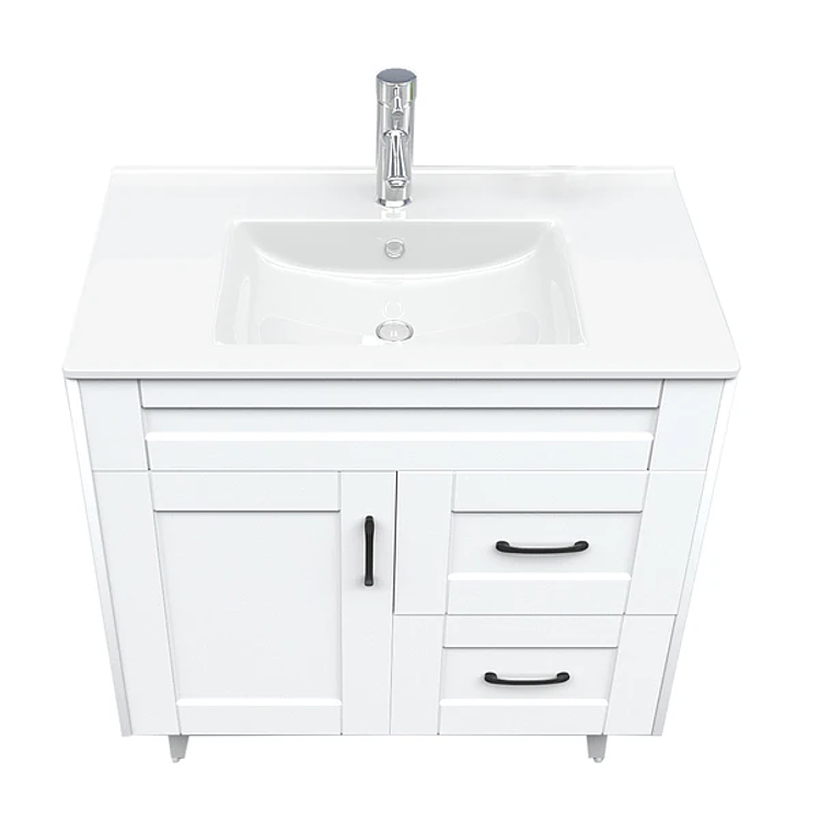 Kit Mueble Deluxe 80SK + Vanitorio Plano-80 Blanco Derecho / 80x80x47cm 2