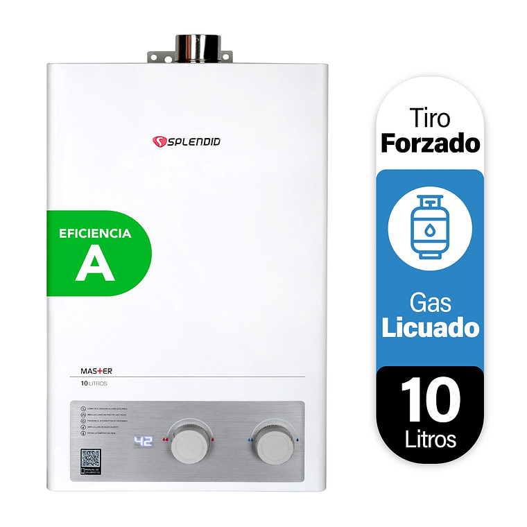 CALEFONT 10 LITROS GAS LICUADO TIRO FORZADO SPLENDID 1