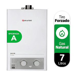 Calefon 7 litros Gas natural Tiro forzado Splendid