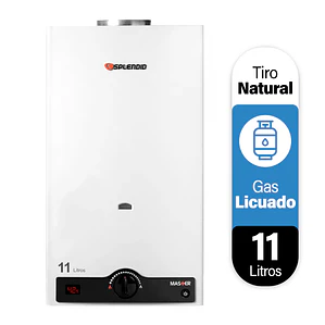 Calefon 11 litros Gas licuado Tiro natural Splendid