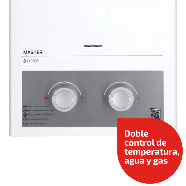 Calefont 8 litros Gas licuado Tiro natural Splendid 3