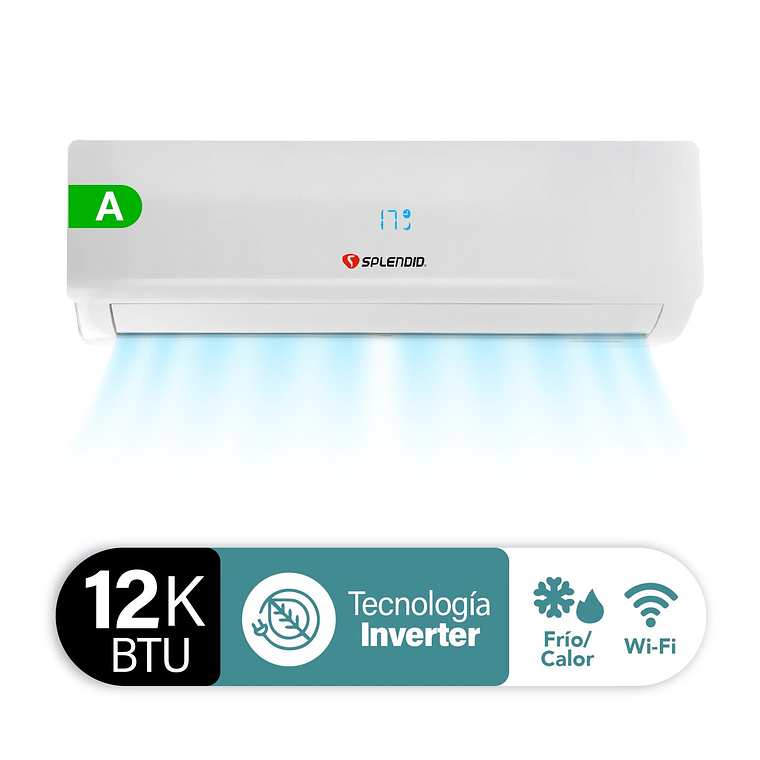 AIRE ACONDICIONADO SPLIT 12000BTU INVERTER SPLENDID 1