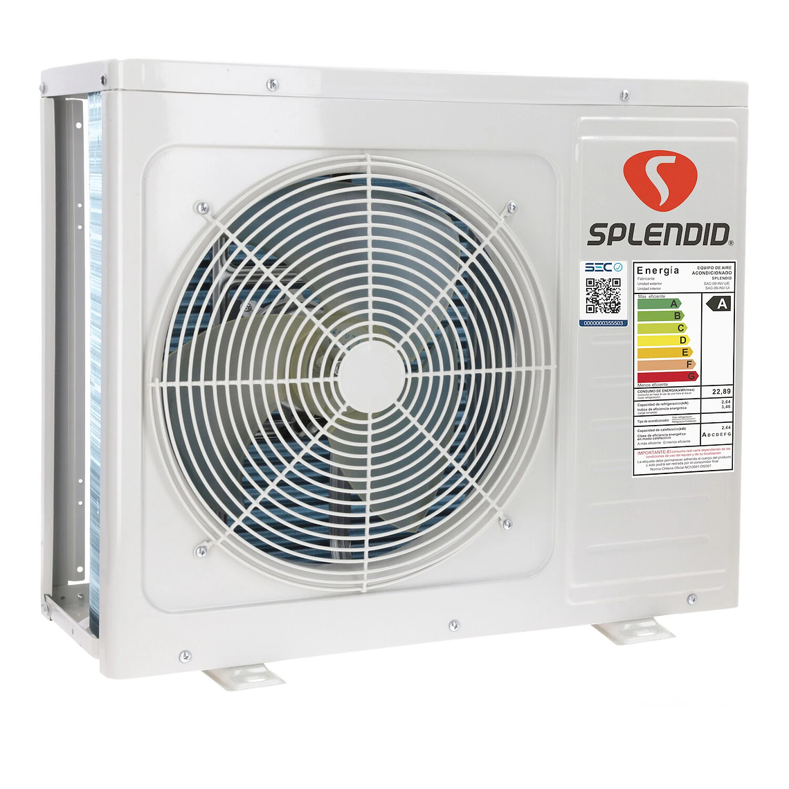 AIRE ACONDICIONADO SPLIT 9000BTU INVERTER SPLENDID 3