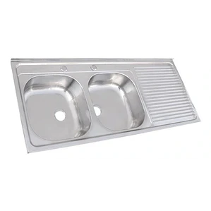 Lavaplatos Doble Sobreponer 1200x500 mm Derecho Splendid