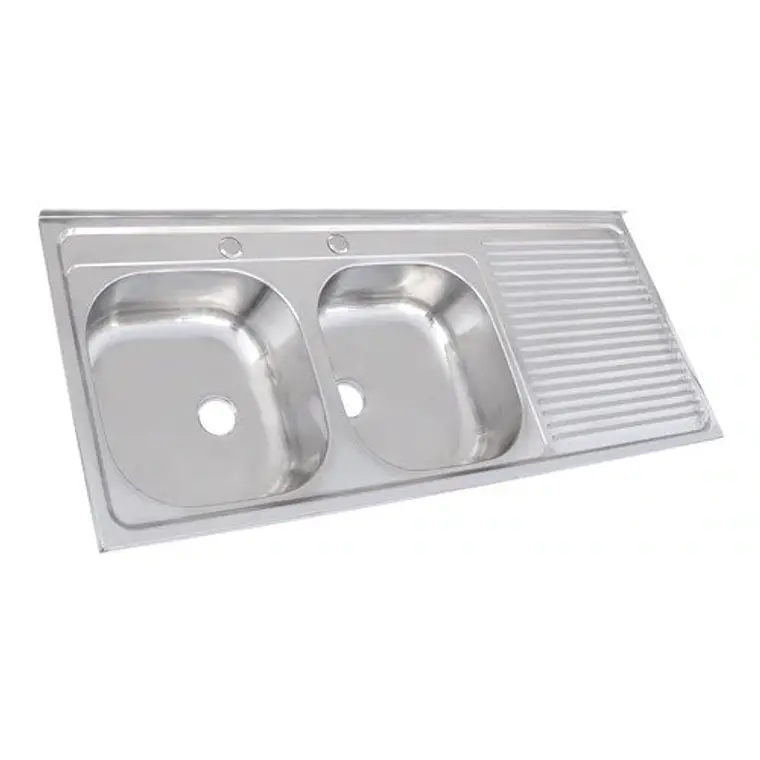 Lavaplatos Doble Sobreponer 1200x500 mm Derecho Splendid 1