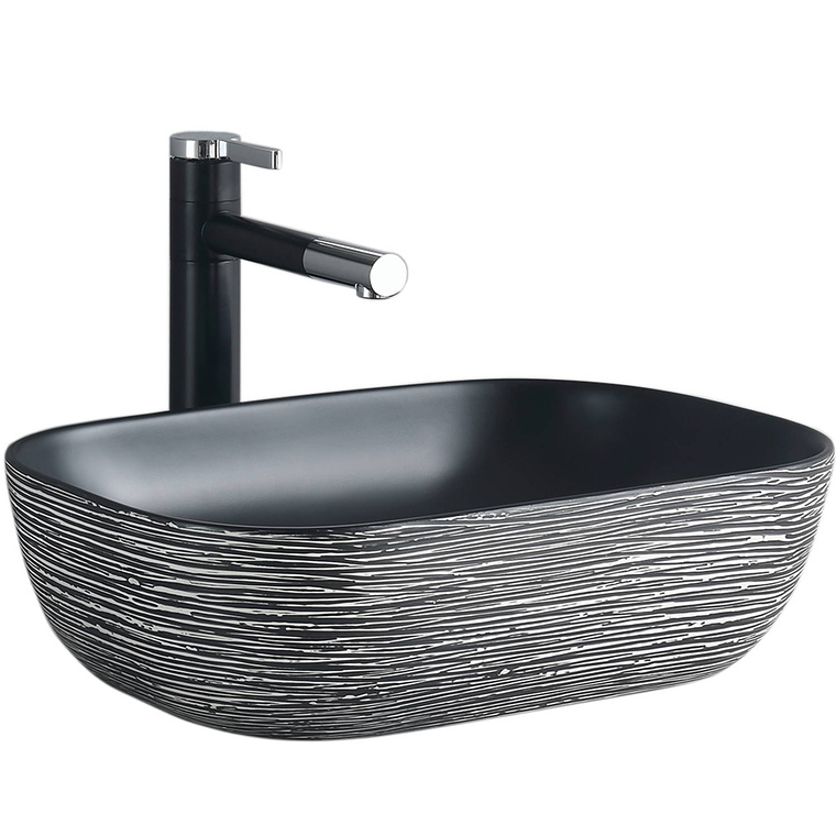 Lavamanos Sobreponer Domsa SLC895-CINTA BLANCA / 46,5x33x13,5cm. 2