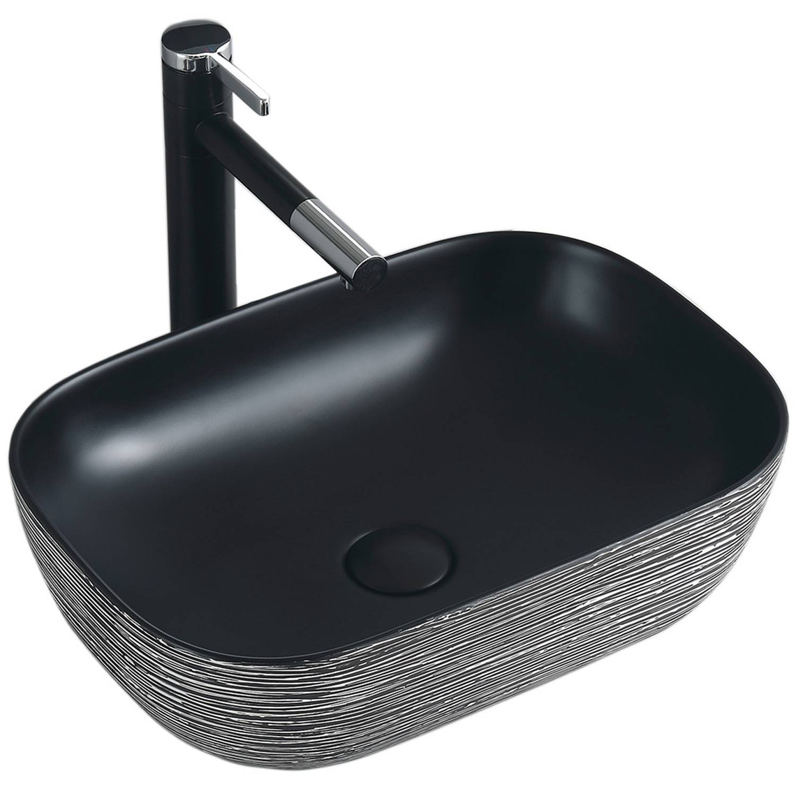 Lavamanos Sobreponer Domsa SLC895-CINTA BLANCA / 46,5x33x13,5cm. 3