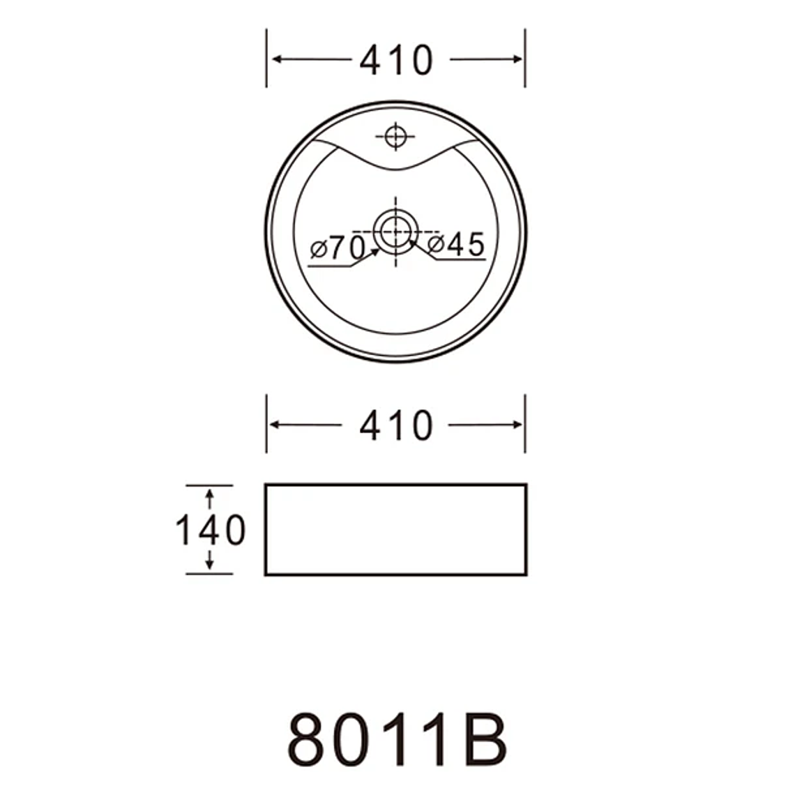 Lavamanos Sobreponer Domsa SLC8011B 41x41x14cm 5