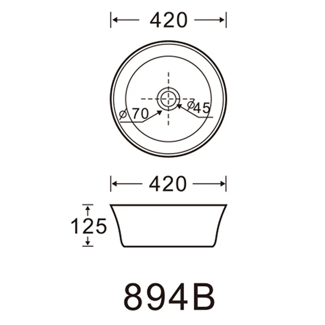 Lavamanos Sobreponer Domsa SLC894B 42x34x19cm 5
