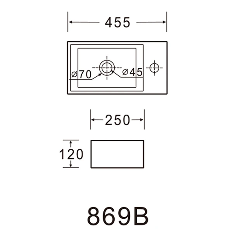 Lavamanos Sobreponer Domsa SLC869B / 45,5x25x12cm 4