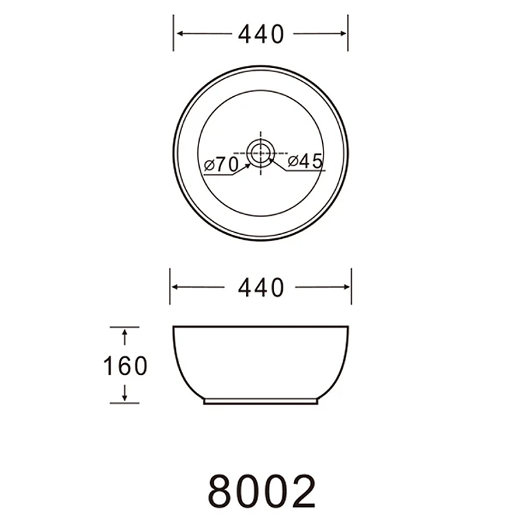 Lavamanos Sobreponer Domsa SLC8002B / 43x43x17cm 5