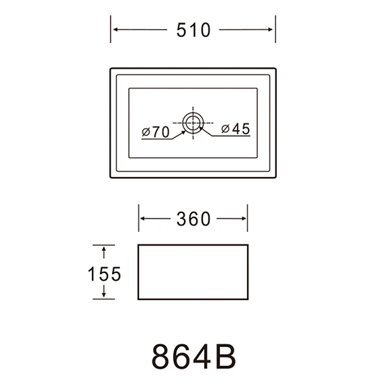 Lavamanos Sobreponer Domsa SLC864B / 51x36x15,5 5