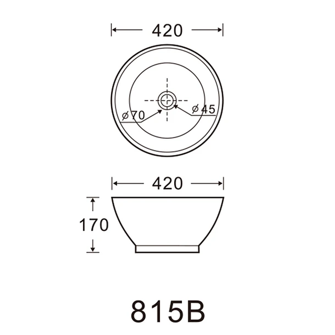 Lavamanos Sobreponer Domsa SLC815B 42x42x17cm 5
