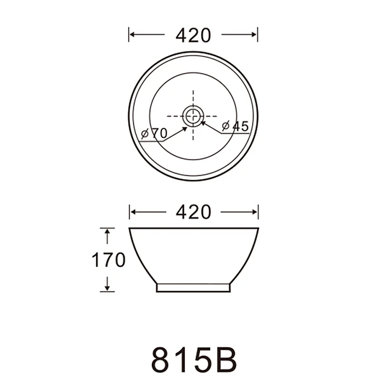 Lavamanos Sobreponer Domsa SLC815B 42x42x17cm 5