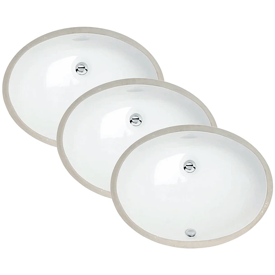 Pack de 3 Lavamanos Bajo Cubierta 19# 49x38x17,5cm 2