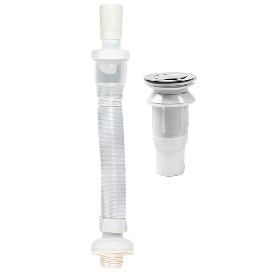Desagüe sin rebalse + Sifón Flexible para Vanitorio Domsa wy016+wy019 1