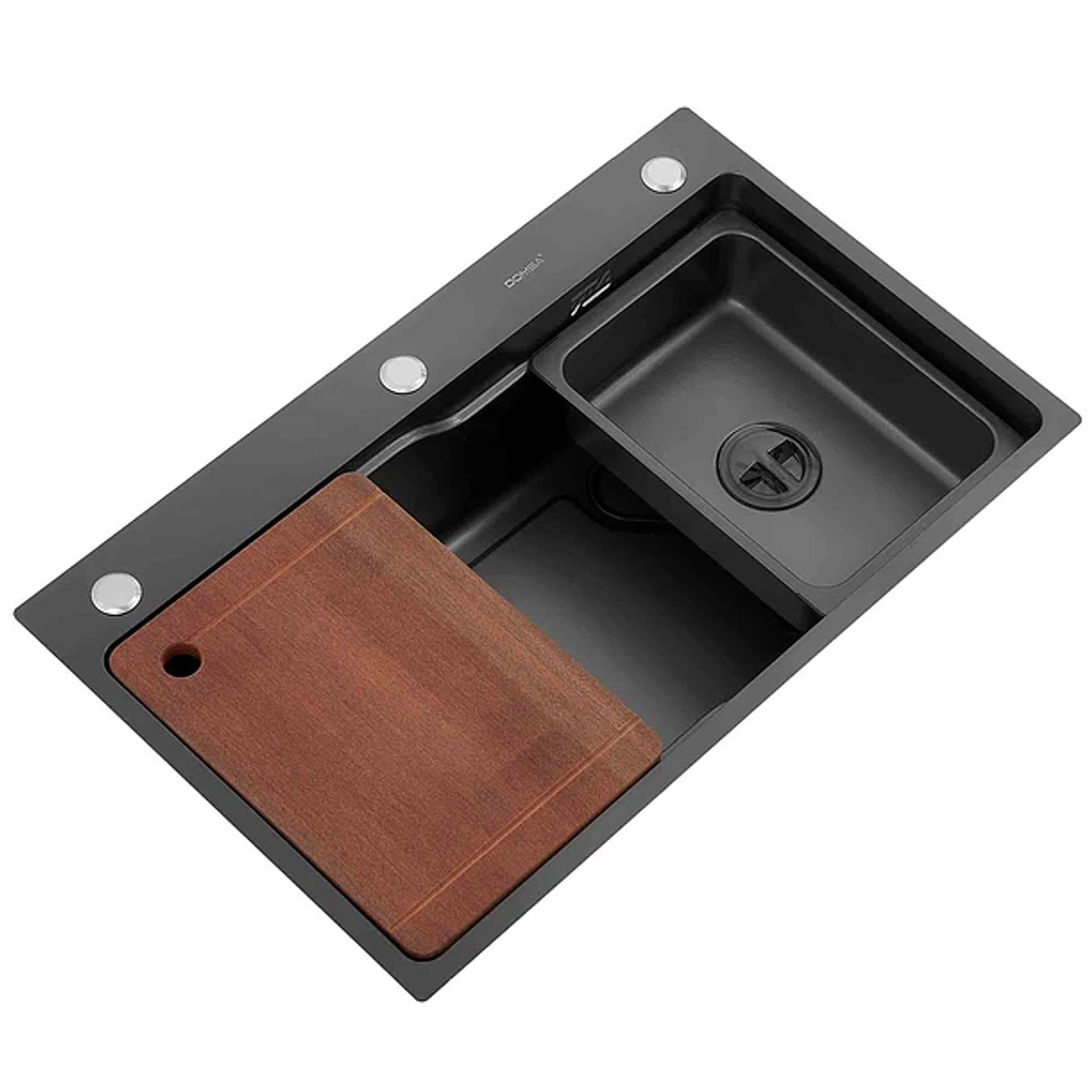 Lavaplatos Deluxe Domsa MDS7545A Black Sobre Cubierta 75x46x20 cm 1