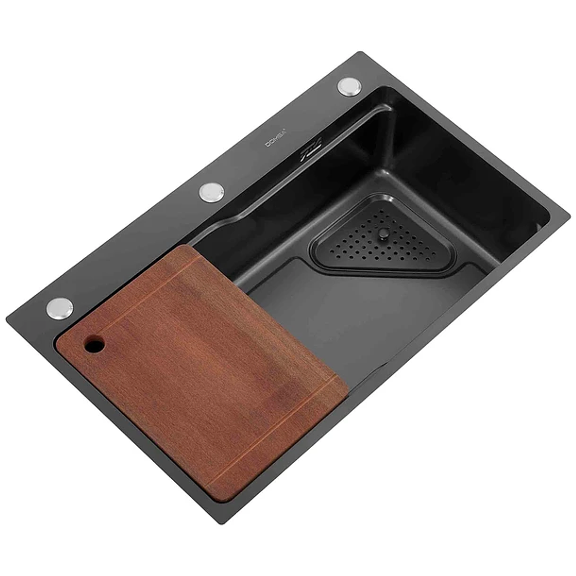 Lavaplatos Deluxe Domsa MDS7545A Black Sobre Cubierta 75x46x20 cm 2