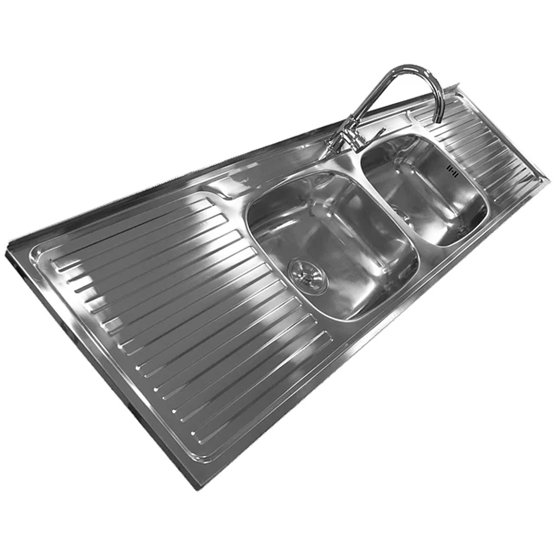 Lavaplatos Doble Domsa Sobreponer con Desagüe 18050 3