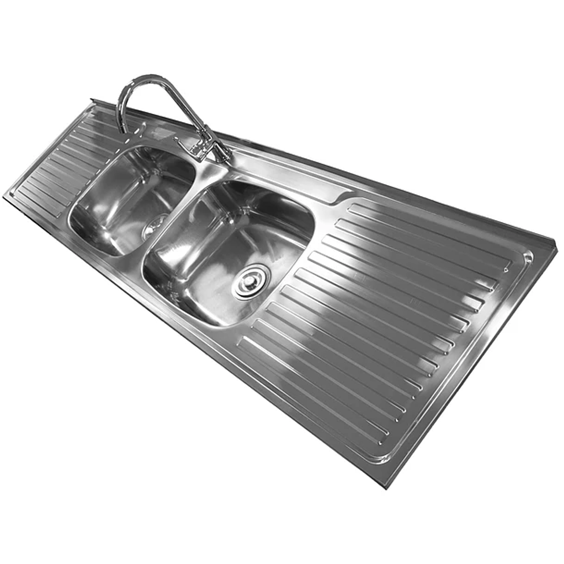 Lavaplatos Doble Domsa Sobreponer con Desagüe 18050 4