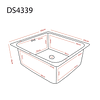 Lavaplatos Bajo Cubierta Domsa DS4339 43x39x20cm