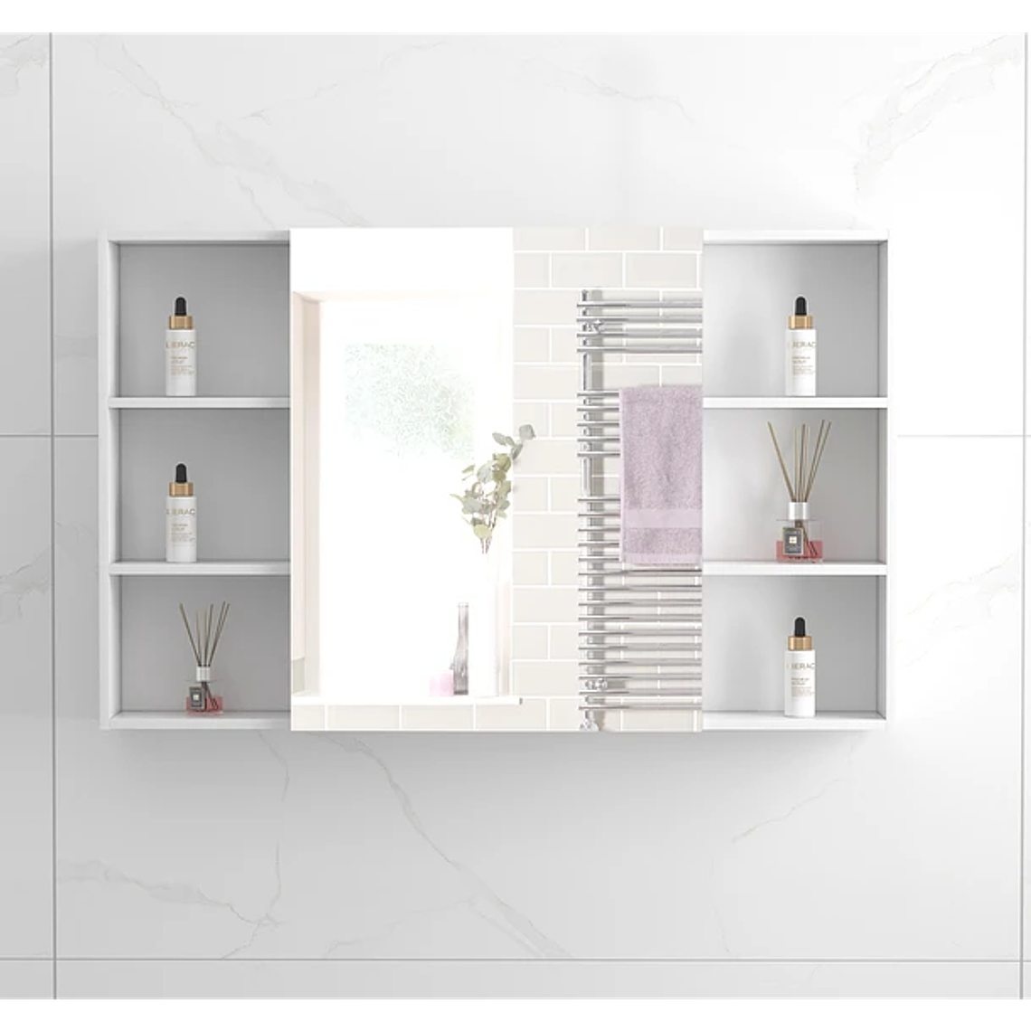 Mueble Botiquin para Baño Domsa MMR-100 Blanco 98x60x14cm 3