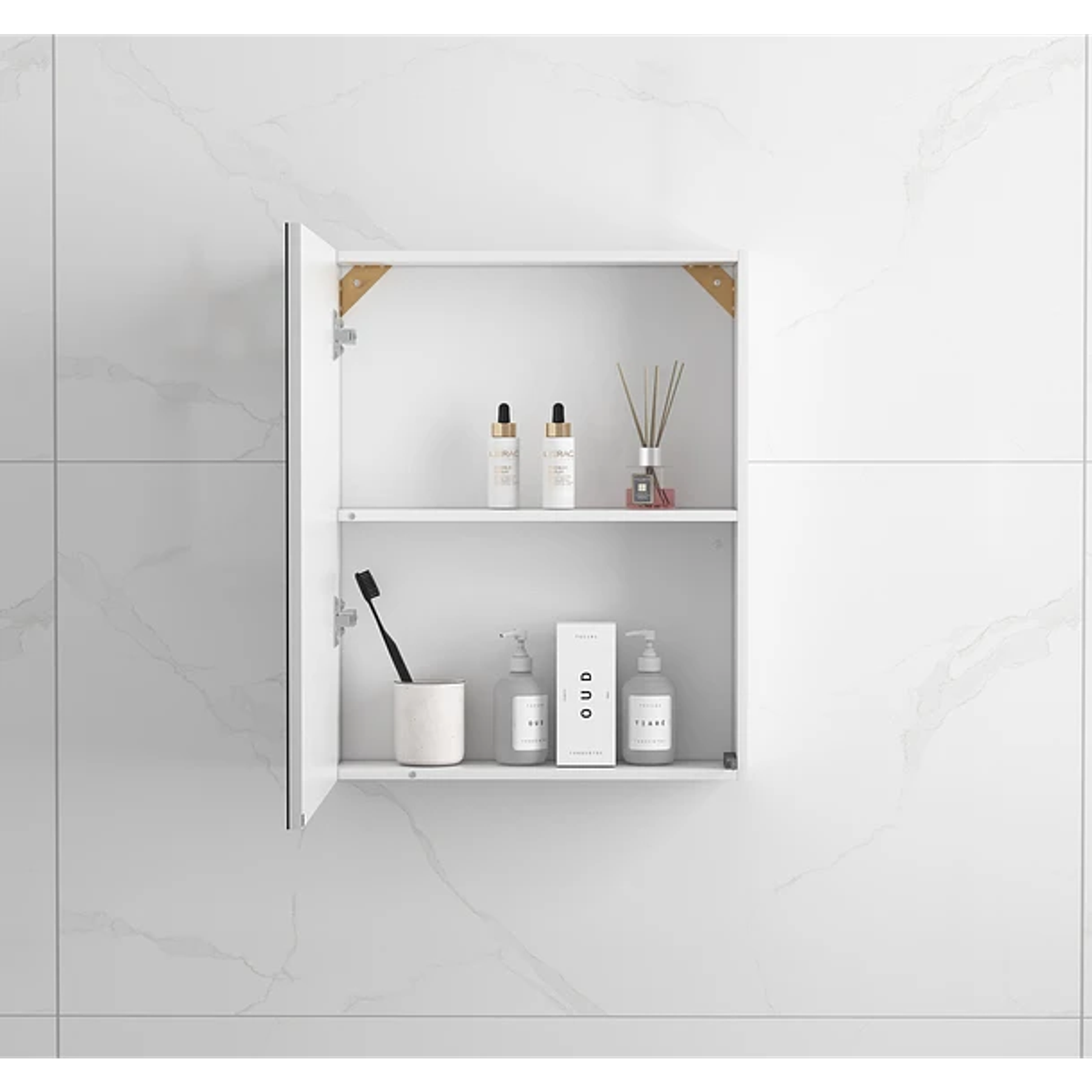 Mueble Botiquín para Baño Domsa MMR-50 Blanco / 48x60x14cm