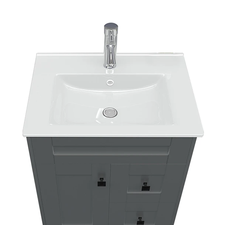 Kit Mueble Deluxe N60SK + Vanitorio Plano-60 Gris / 60x47x80cm 5