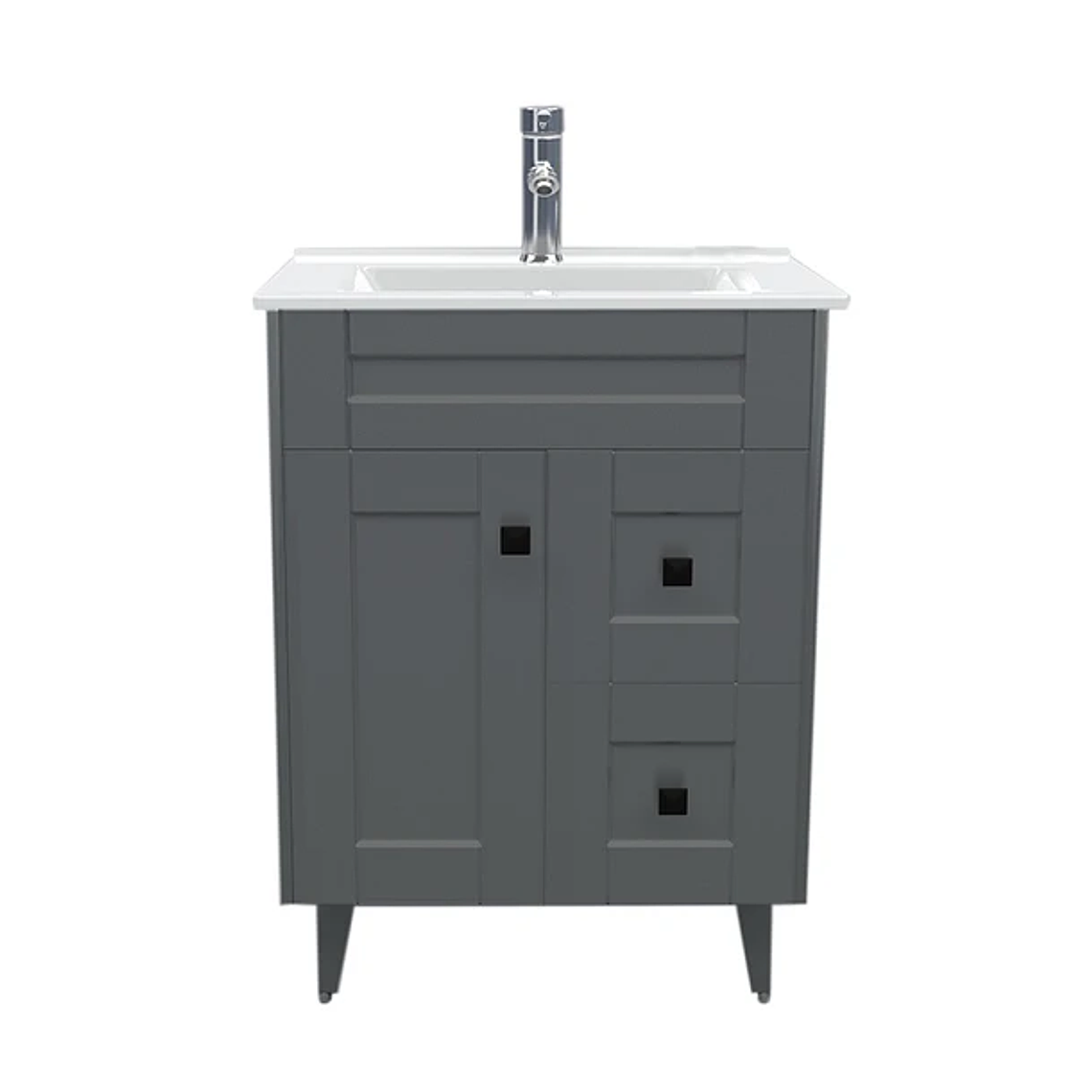 Kit Mueble Deluxe N60SK + Vanitorio Plano-60 Gris / 60x47x80cm 1