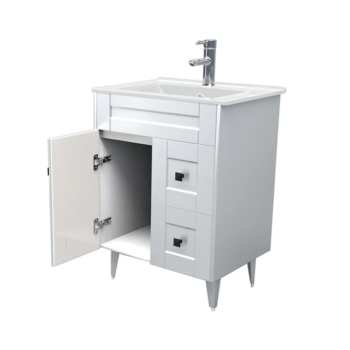 Kit Mueble Deluxe N60SK + Vanitorio Plano-60 Blanco / 60x47x80cm 4