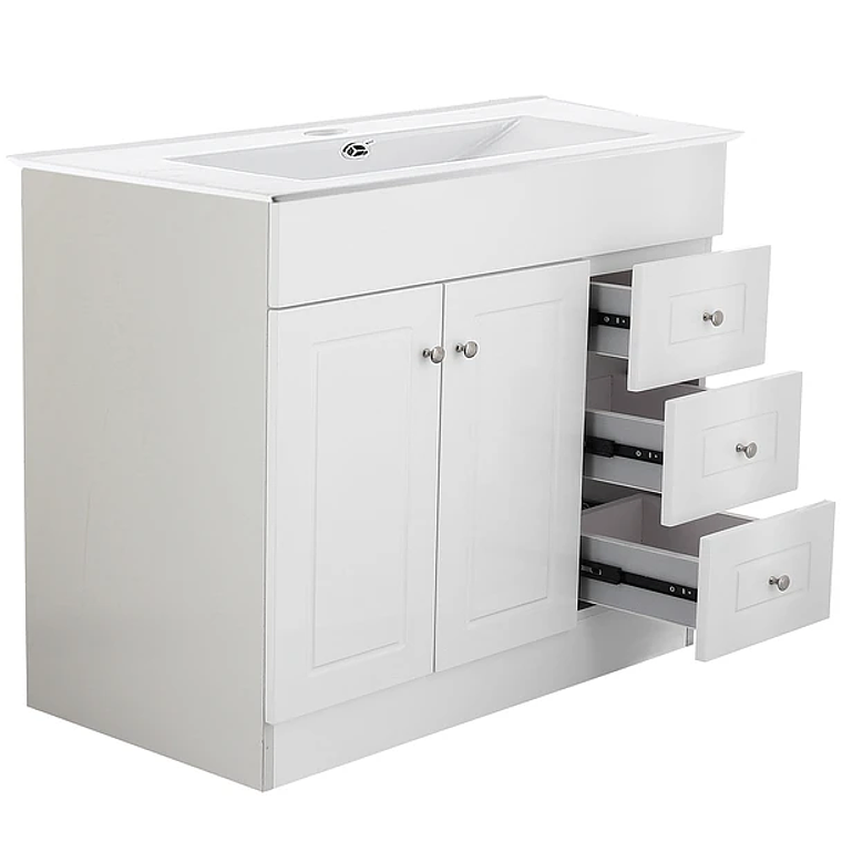 Kit Mueble B120PHD-B + Vanitorio Plano-120 Blanco Derecho / 120x80x47cm 3